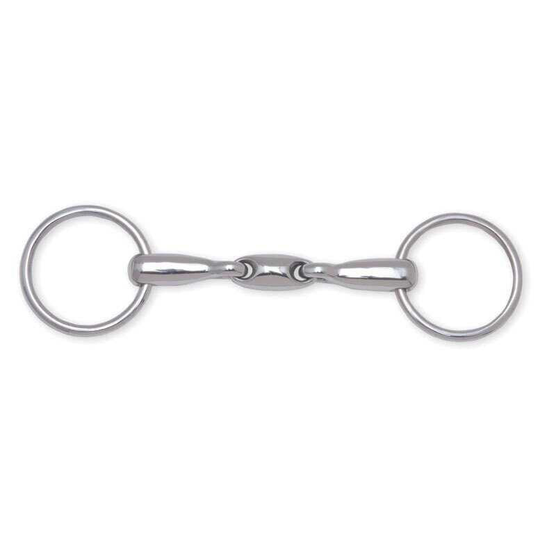 Filete para cabezada doble, embocadura de 3 piezas, 16 mm - Metalab