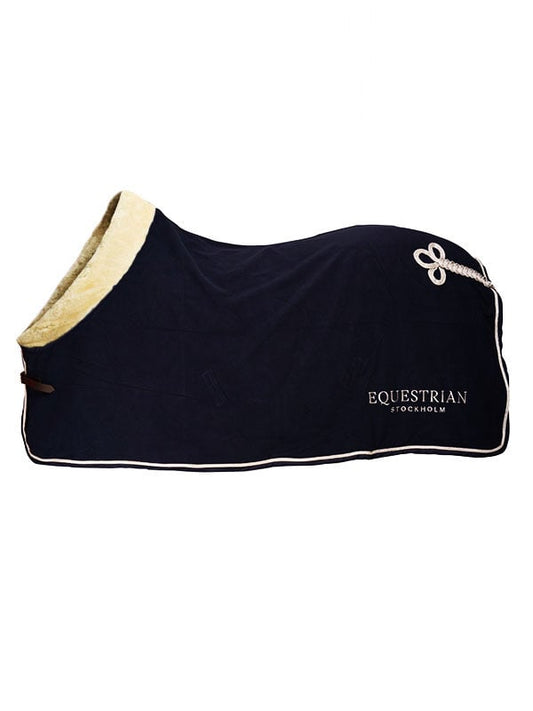 Manta para caballo Equestrian Stockholm Fleece manta Fur Navy para equitación - vista 2