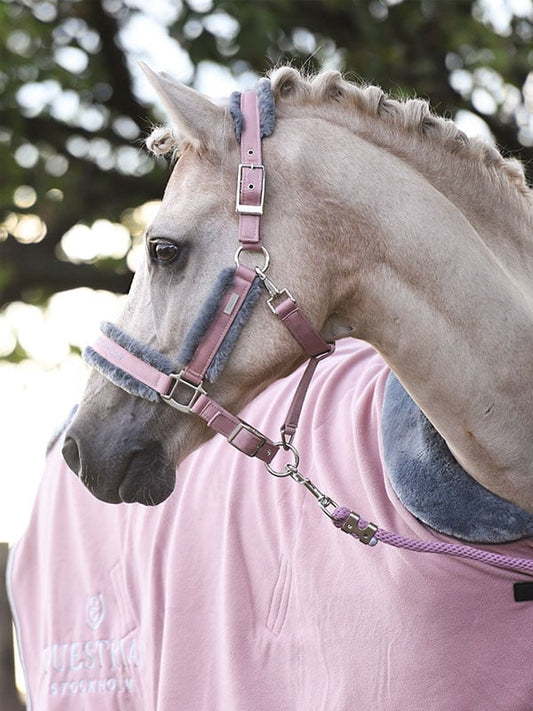 Fur cabezada de cuadra & ramal Equestrian Stockholm Fur cabezada de cuadra & ramal Pink para equitación - vista 2