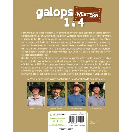 Galopes Western 1 a 4 con Videos Editions - Lavauzelle