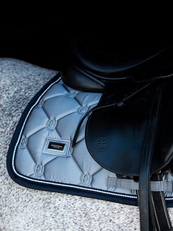 Jump Saddle Pad Crystal Equestrian Stockholm Jump Saddle Pad Crystal Grey detalle 2