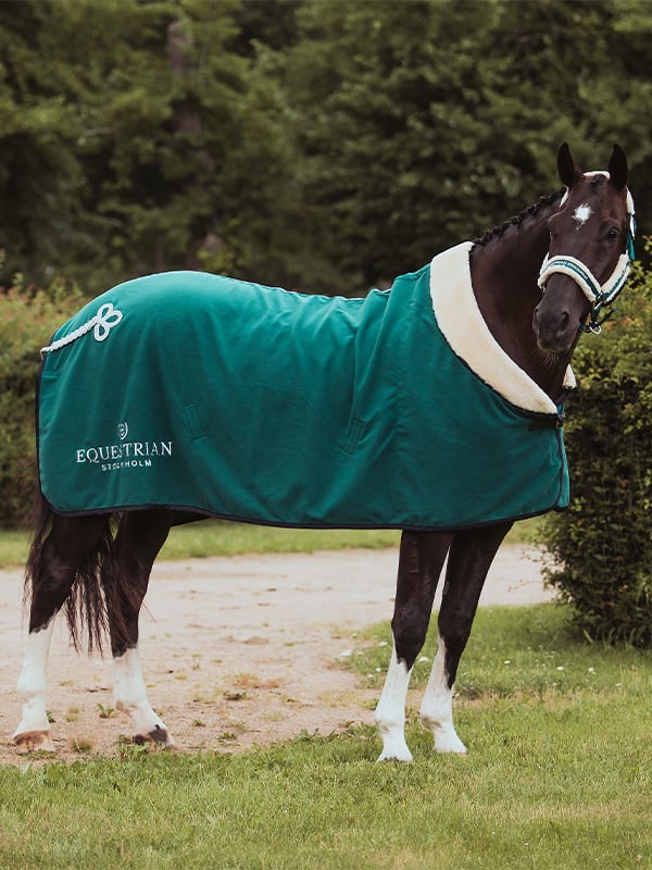 Manta para caballo Equestrian Stockholm Fleece Blanket Fur Emerald vista principal