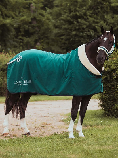 Manta para caballo Equestrian Stockholm Fleece Blanket Fur Emerald vista principal