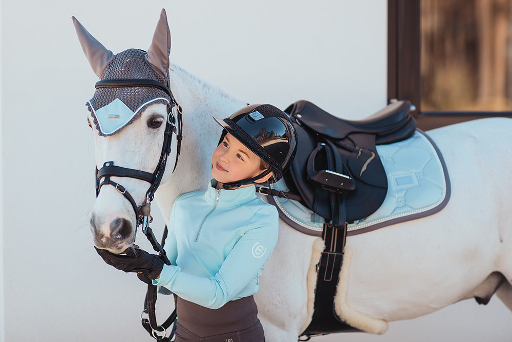 Ear Bonnet Equestrian Stockholm Ear Bonnet Ice Blue detalle 6