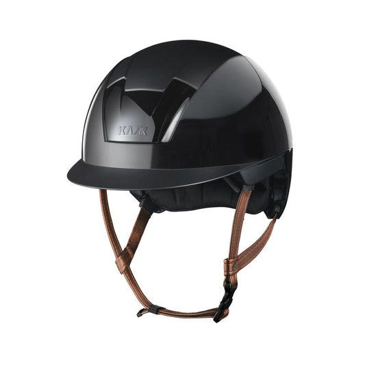 Cascos Helmets Kask Riding Helmet Kooki con Brown Chin Strap para equitación - vista 2