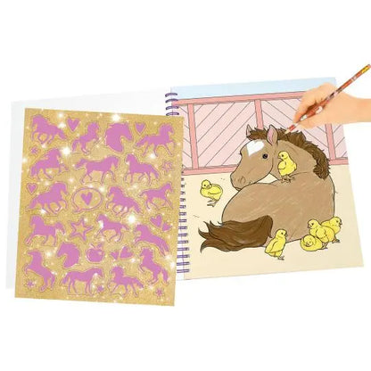 Libro para colorear con lentejuelas Miss melody - vista 3