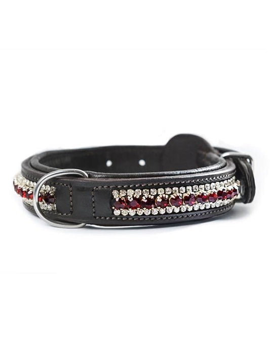Accesorio ecuestre Dog Collar Crystal Equestrian Stockholm Dog Collar Bordeaux Crystal para equitación