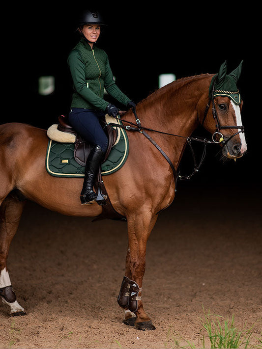 de salto Original Equestrian Stockholm mantilla de salto Forest Green para equitación - vista 2
