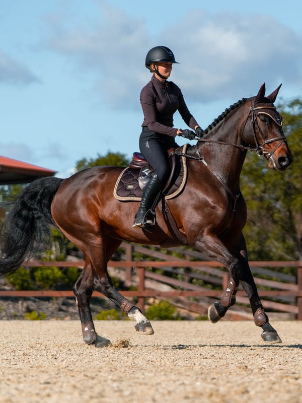 Jump Saddle Pad Equestrian Stockholm Jump Saddle Pad Golden Brown detalle 6