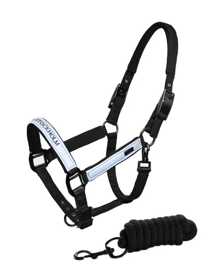 Clean Halter & Lead Rope Equestrian Stockholm Reflective Halter & Lead Rope vista principal