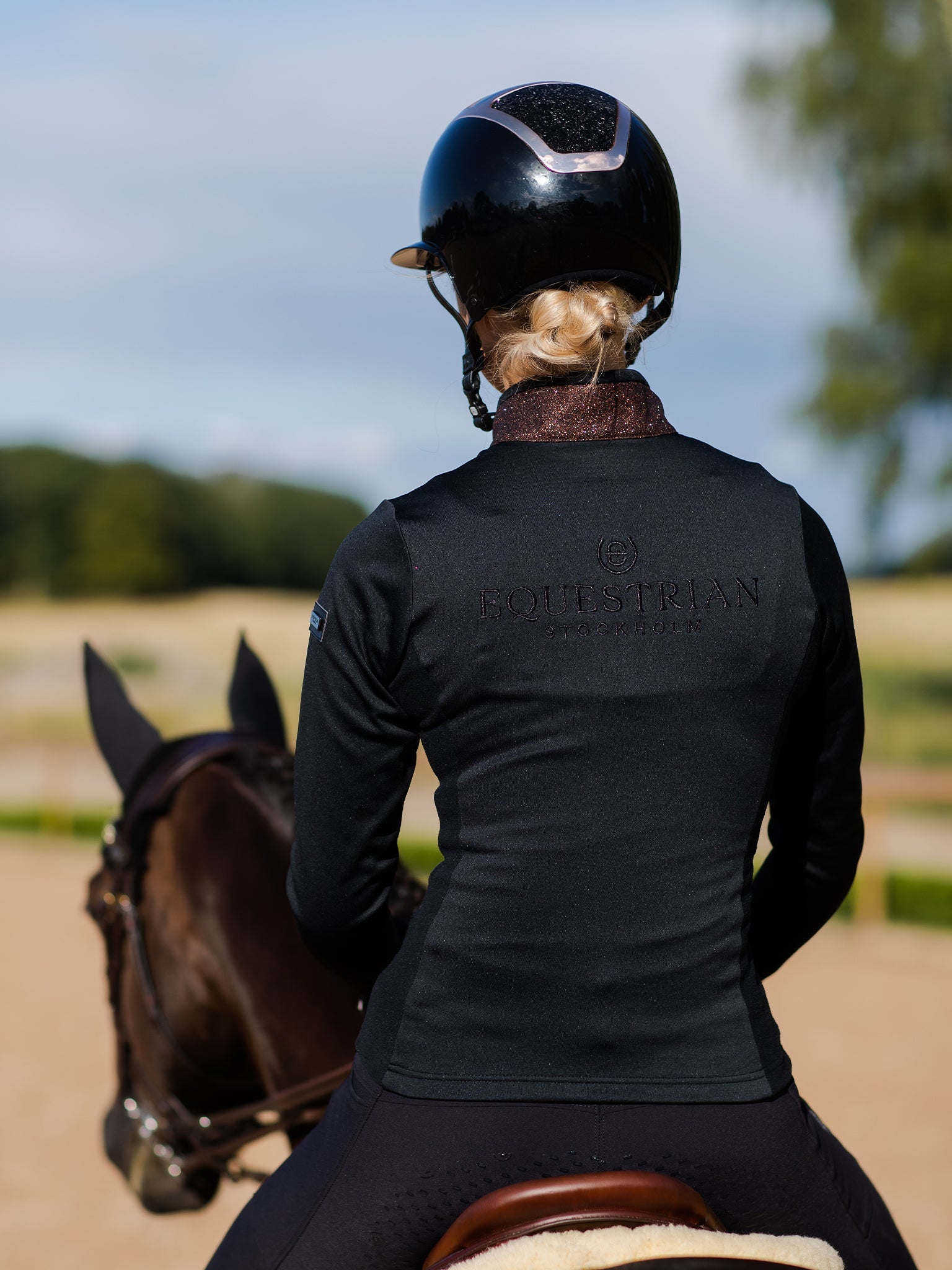 Fleece Jacket Equestrian Stockholm Fleece Jacket Mahogany Glimmer detalle 3