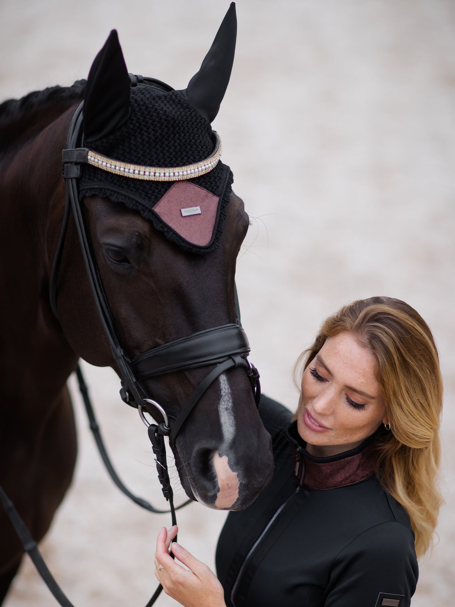 Fleece Jacket Equestrian Stockholm Fleece Jacket Mahogany Glimmer detalle 5