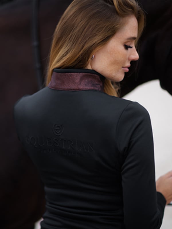 Fleece Jacket Equestrian Stockholm Fleece Jacket Mahogany Glimmer detalle 2