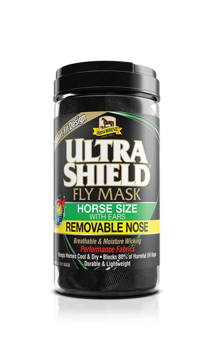 Máscaras antimoscas - UltraShield Flymask, con orejeras y protector na