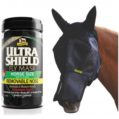 Máscaras antimoscas - UltraShield Flymask, con orejeras y protector na Absorbine para equitación - vista 5