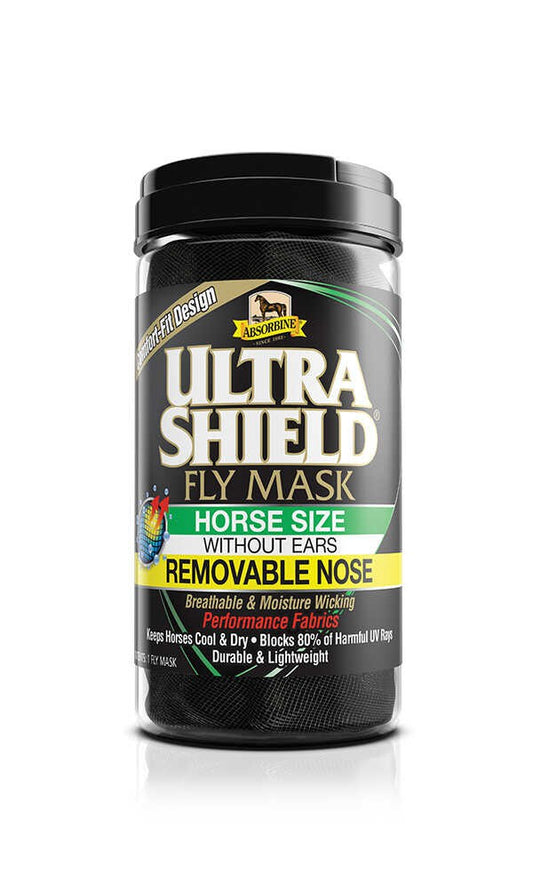 Máscaras antimoscas - UltraShield Flymask, sin orejeras con protector