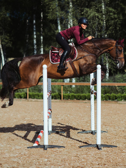 Jump Saddle Pad Crystal Equestrian Stockholm Jump Saddle Pad Crystal Merlot detalle 4
