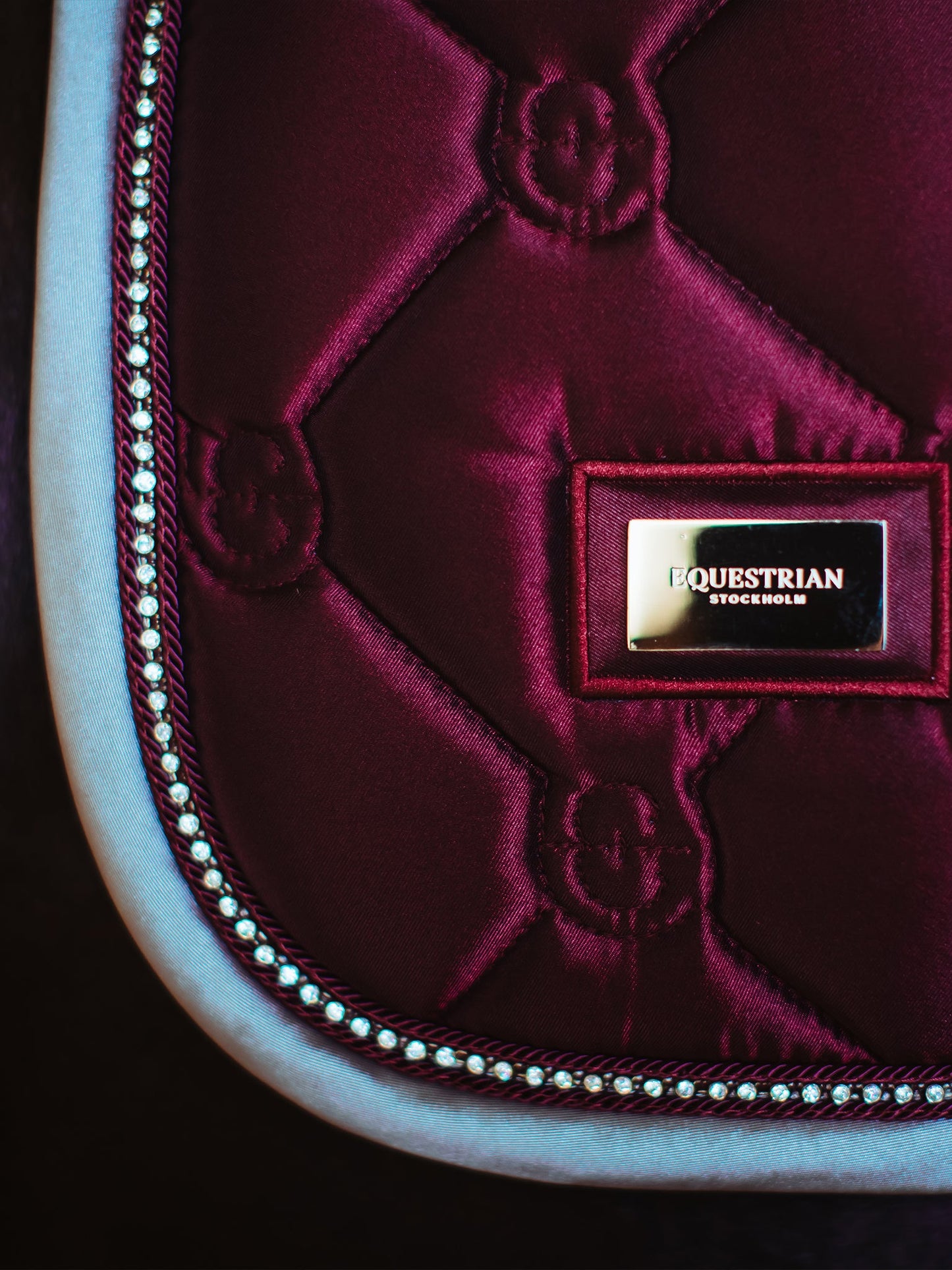 Jump Saddle Pad Crystal Equestrian Stockholm Jump Saddle Pad Crystal Merlot detalle 3