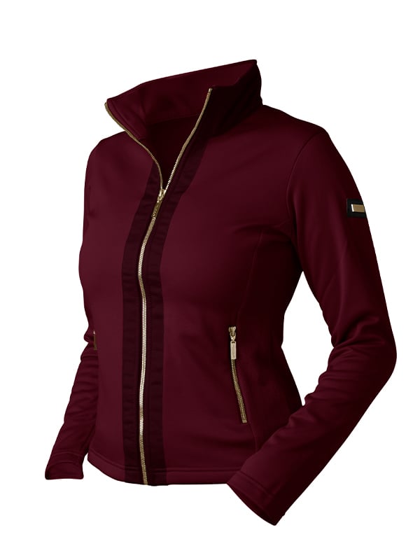 Fleece Jacket Equestrian Stockholm Fleece Jacket Crystal Merlot Gold vista principal
