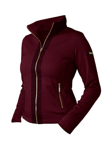 Fleece Jacket Equestrian Stockholm Fleece Jacket Crystal Merlot Gold vista principal