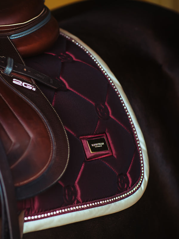 Jump Saddle Pad Crystal Equestrian Stockholm Jump Saddle Pad Crystal Merlot detalle 2