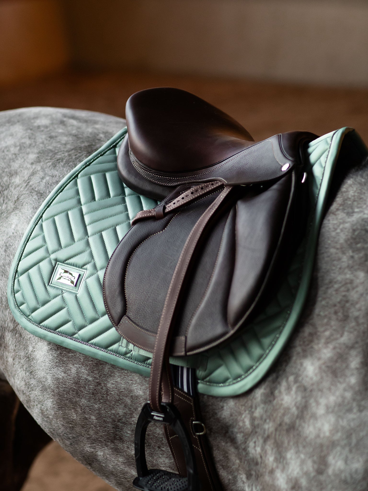 Jump Saddle Pad Modern Equestrian Stockholm Jump Saddle Pad Modern Mint Green detalle 9