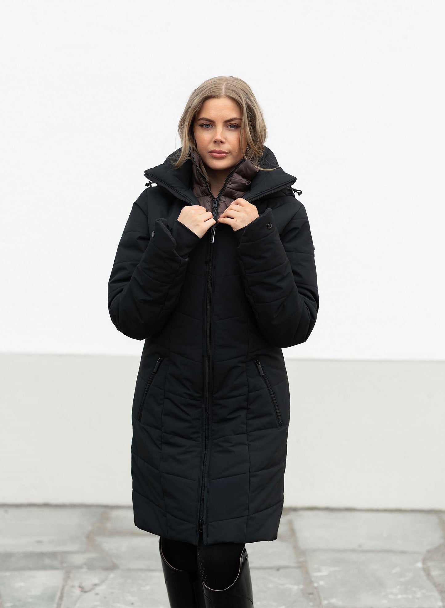 Denali Winter Jacket Equestrian Stockholm Denali Winter Jacket Black Mocha detalle 6