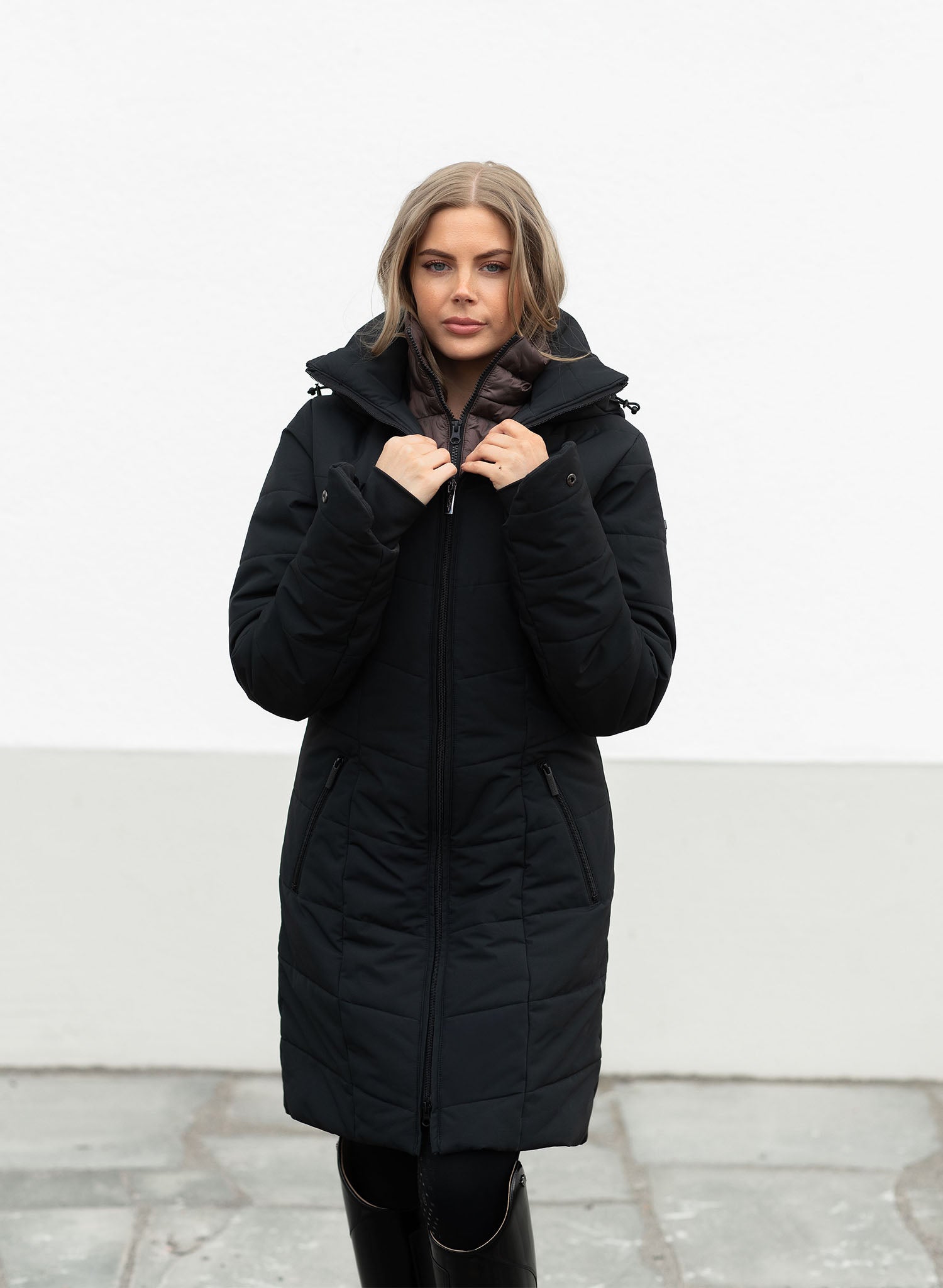 Denali Winter Jacket Equestrian Stockholm Denali Winter Jacket Black Mocha detalle 6