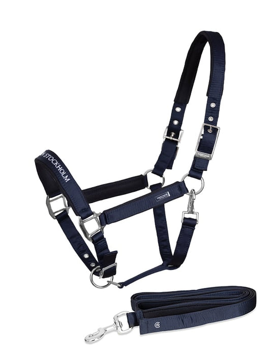 Clean cabezada de cuadra & ramal Equestrian Stockholm Clean cabezada de cuadra Modern Tech Navy para equitación