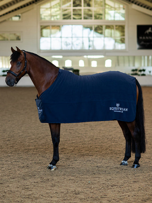 Manta para caballo Equestrian Stockholm Fleece manta Explore Midnight Blue para equitación
