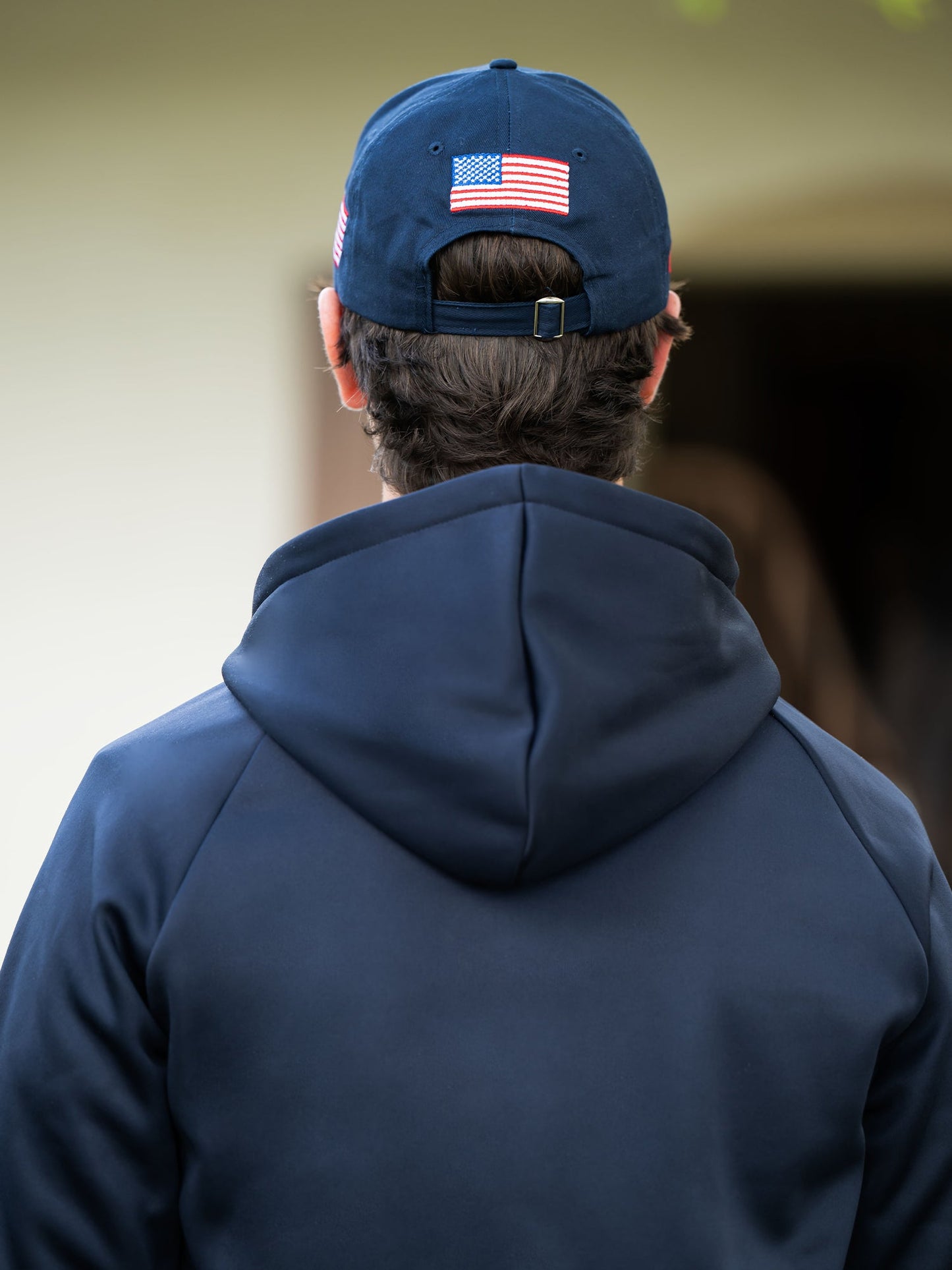 Camiseta técnica Equestrian Stockholm Ease Hoodie Men Navy detalle 3