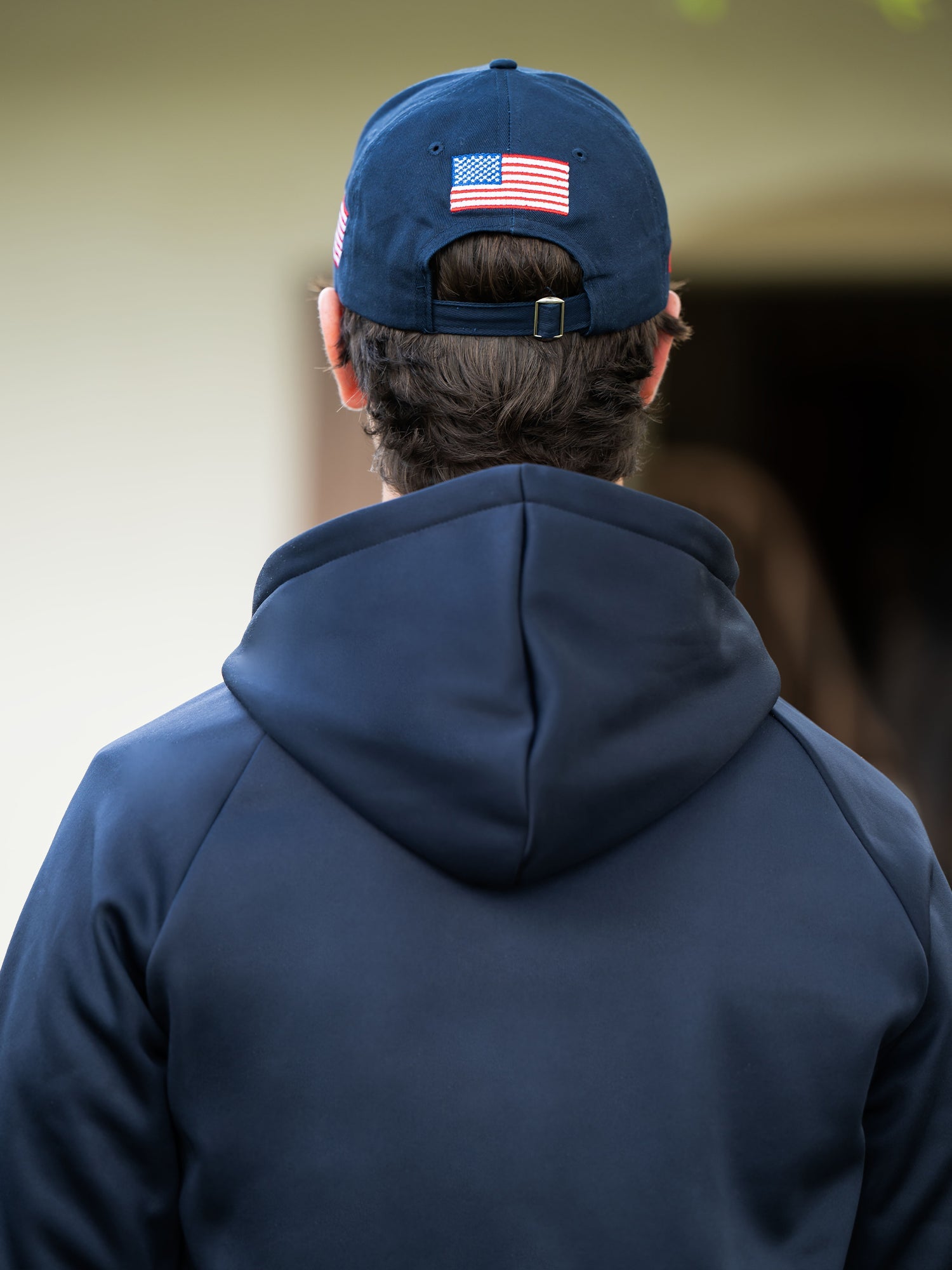 Camiseta técnica Equestrian Stockholm Ease Hoodie Men Navy detalle 3