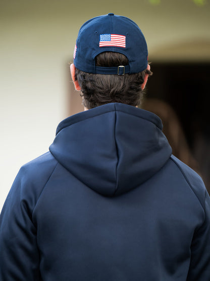 Camiseta técnica Equestrian Stockholm Ease Hoodie Men Navy detalle 3