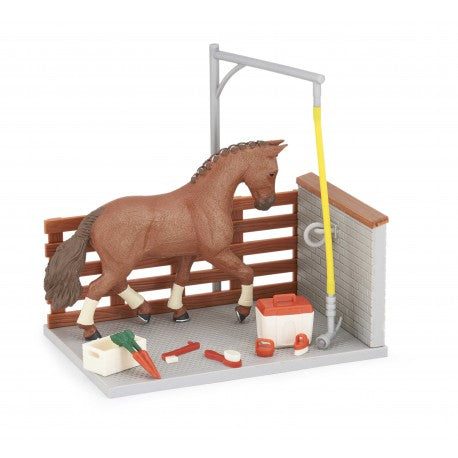 Box de lavado para caballos y sus accesorios - Papo