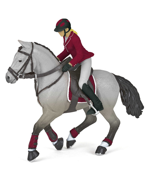 Caballo de concurso con su amazona - Papo