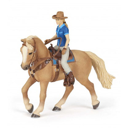 Caballo western con su amazona - Papo - Papo