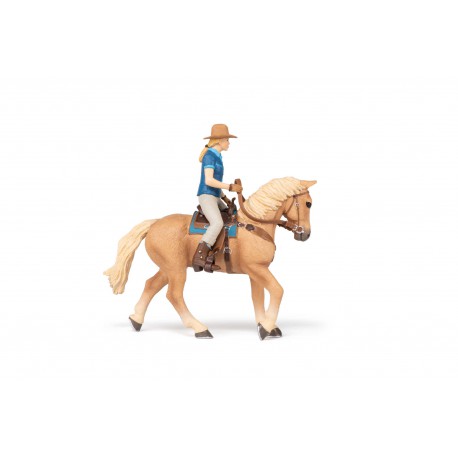 Caballo western con su amazona - Papo