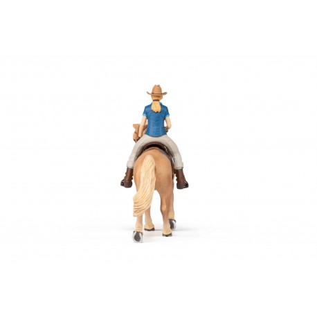 Caballo western con su amazona - Papo