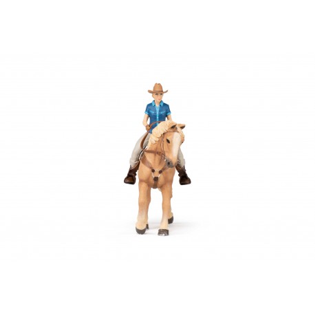 Caballo western con su amazona - Papo