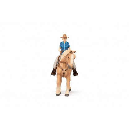 Caballo western con su amazona - Papo