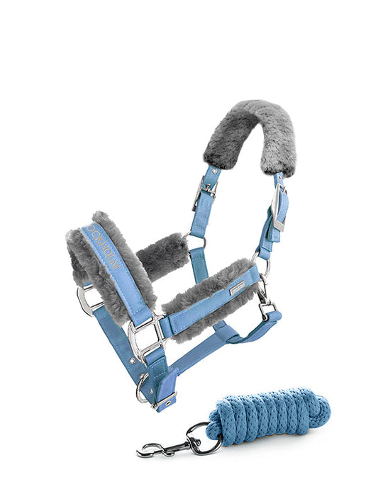 Fur cabezada de cuadra & ramal Equestrian Stockholm Fur cabezada de cuadra & ramal Parisian para equitación