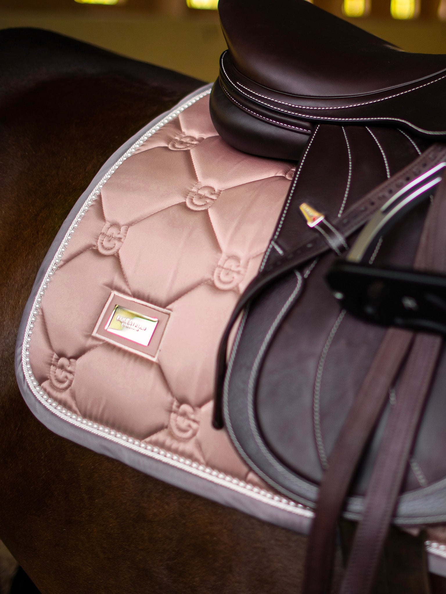 Jump Saddle Pad Original Equestrian Stockholm Jump Saddle Pad Pink Pearl detalle 2