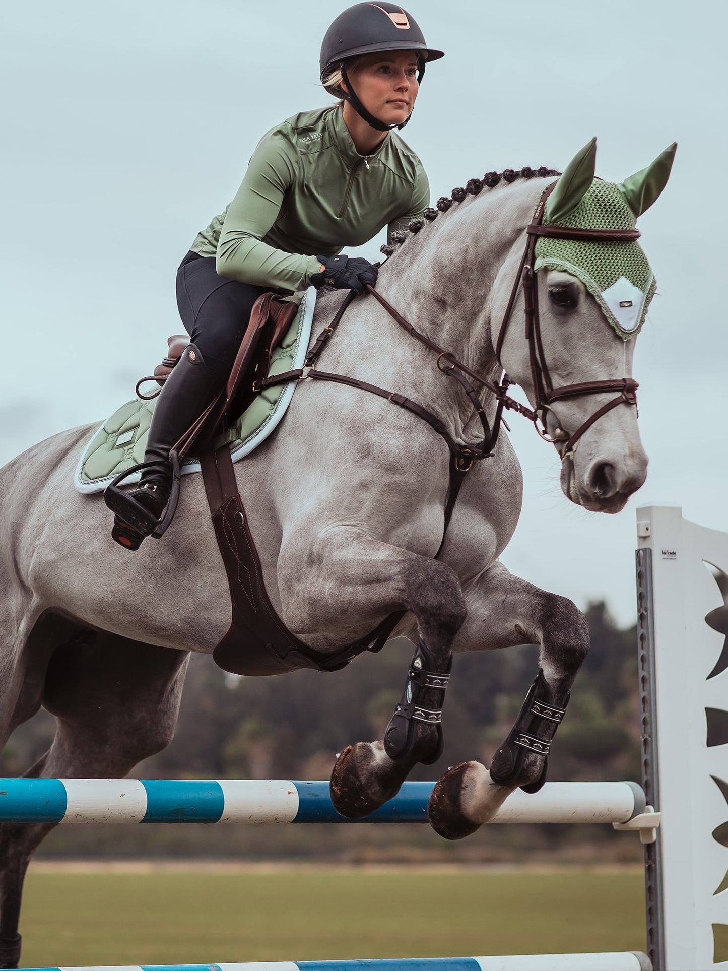 Jump Saddle Pad Original Equestrian Stockholm Jump Saddle Pad Pistachio White detalle 7