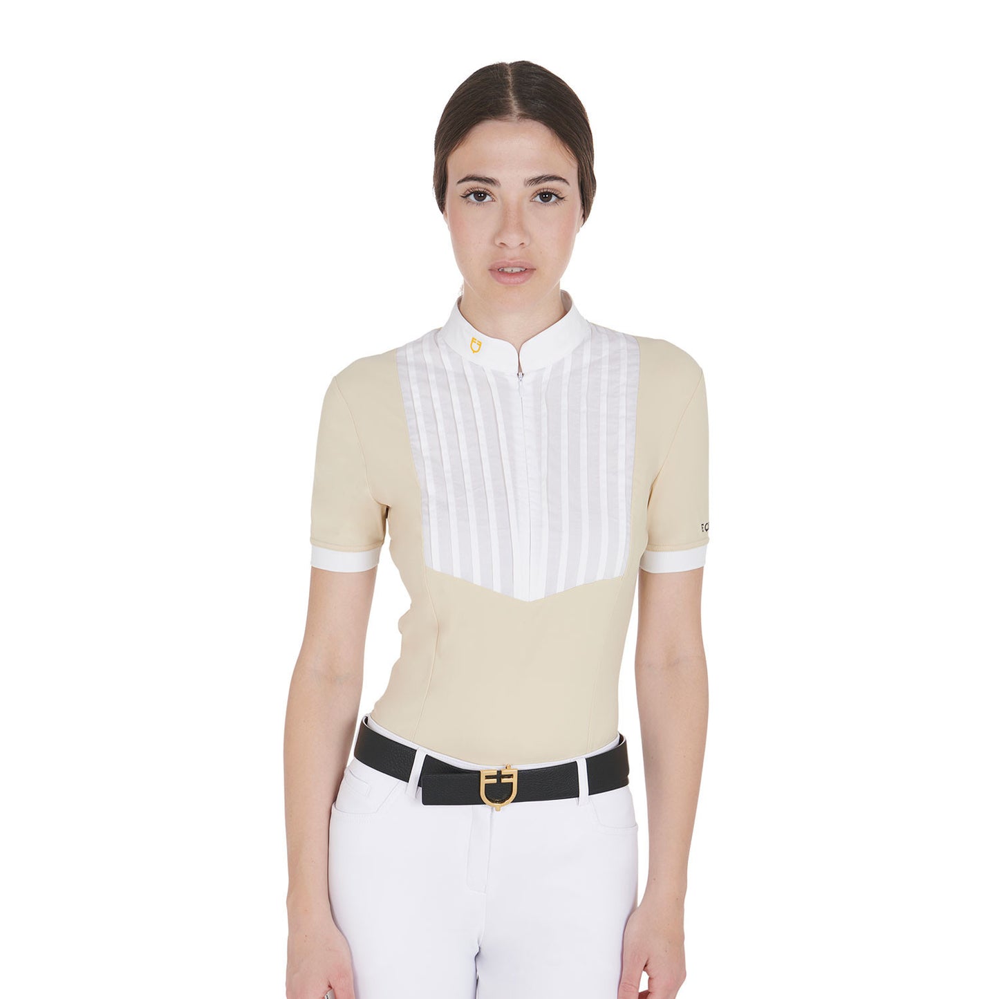 Polo De Mujer Slim Fit De Algodón Plisado Equestro