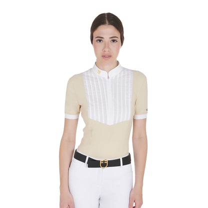 Polo De Mujer Slim Fit De Algodón Plisado Equestro - Rincón del Valle