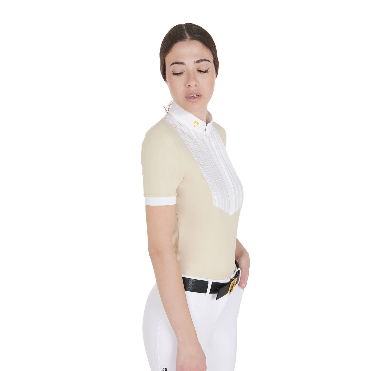 Polo De Mujer Slim Fit De Algodón Plisado Equestro