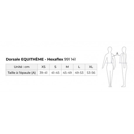 Protector de espalda – Hexaflex - Equithème - Rojo