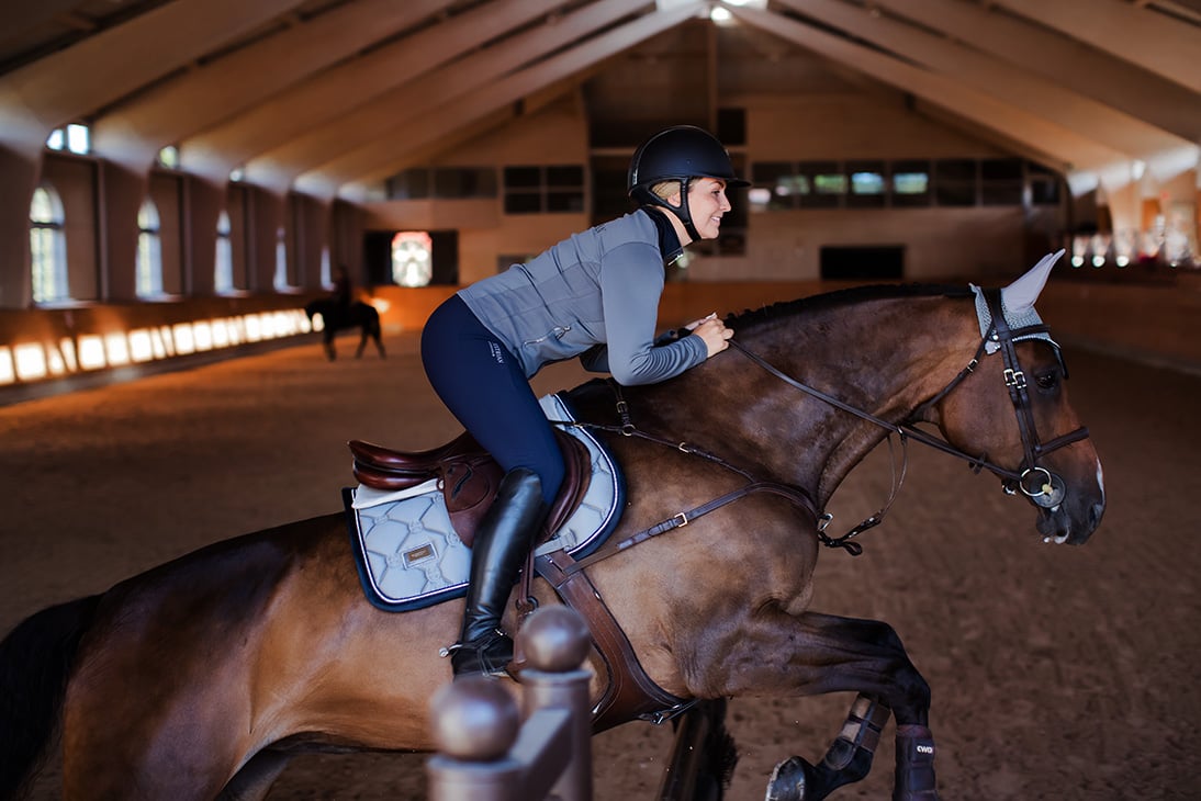 Jump Saddle Pad Crystal Equestrian Stockholm Jump Saddle Pad Crystal Grey detalle 4