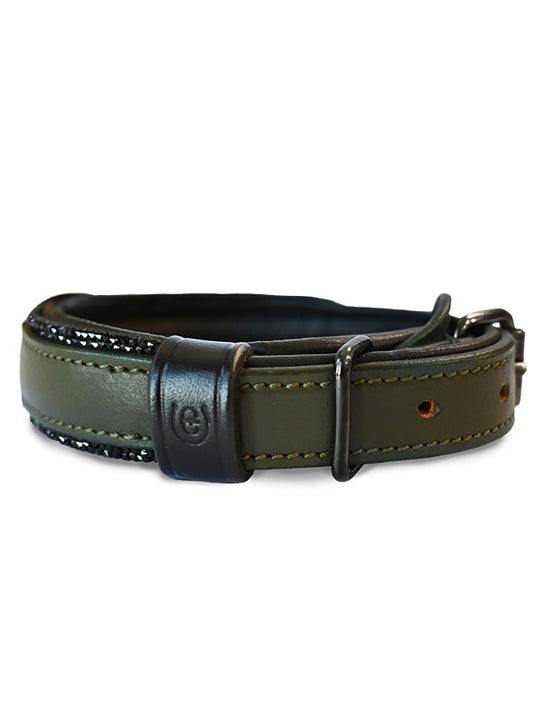 Accesorio ecuestre Dog Collar Glimmer Equestrian Stockholm Glimmer Leather Dog Collar Striking para equitación