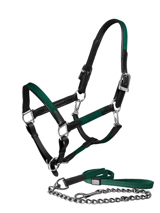 Leather cabezada de cuadra & ramal Equestrian Stockholm Leather cabezada de cuadra & ramal para equitación